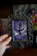 cadre décoratif gothique, cadre baroque, decoration witchy, spooky, halloween, sorcières, décoration murale, film d'horreur, magie, lune et soleil, féerique, princesse, romantasy, oeuvre d'art, fantasy, dragon