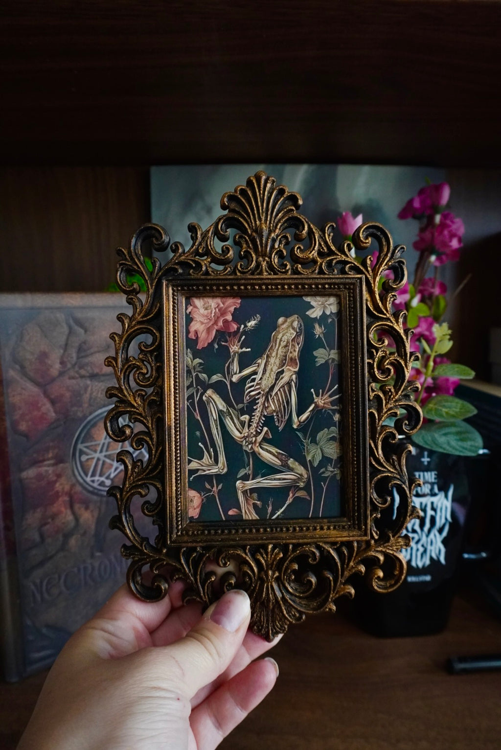 cadre décoratif gothique, cadre baroque, decoration witchy, spooky, halloween, sorcières, décoration murale, film d'horreur, magie, lune et soleil, féerique, princesse, romantasy, oeuvre d'art, fantasy