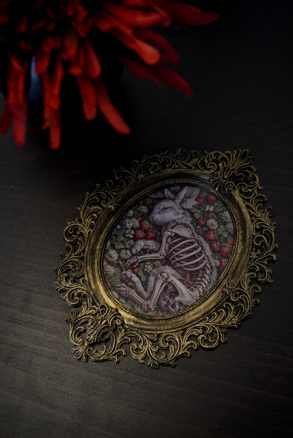 cadre décoratif gothique, cadre baroque, decoration witchy, spooky, halloween, sorcières, décoration murale, film d'horreur, magie, lune et soleil, féerique, princesse, romantasy, oeuvre d'art, fantasy, dragon