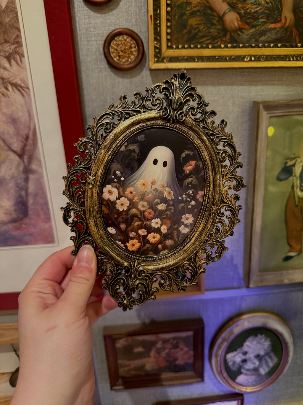 cadre décoratif gothique, cadre baroque, decoration witchy, spooky, halloween, sorcières, décoration murale, film d'horreur, magie, lune et soleil, féerique, princesse, romantasy, oeuvre d'art, fantasy, dragon